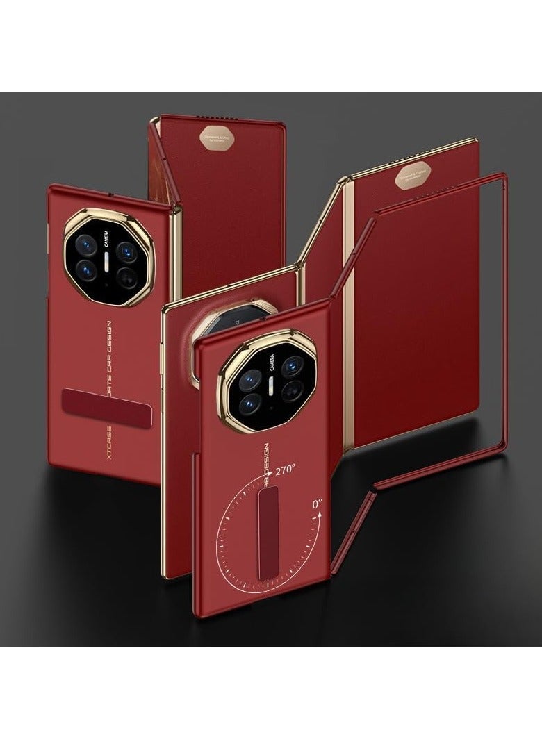 حافظة واقية لهاتف Huawei Mate XT بتصميم فائق النعومة، حافظة رقيقة للغاية مع حامل معدني دوار بزاوية 270 درجة، حماية عدسة الكاميرا، حافظة مقاومة للصدمات والسقوط.