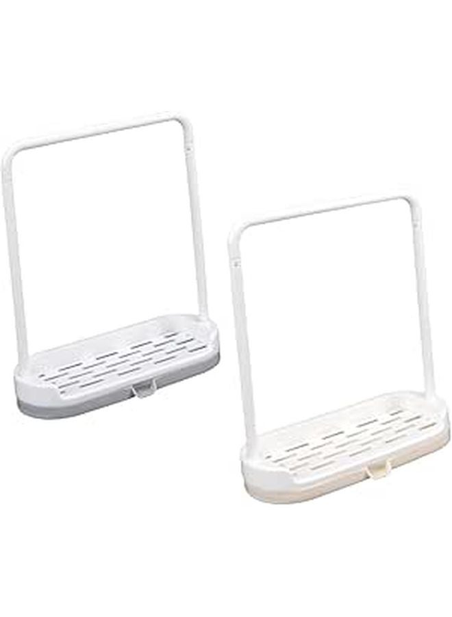 2Pcs Black Towel Racks Hanging Shelf For Bathroom Dish Towel Holder - Image 1