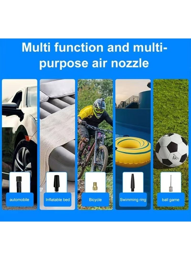 Portable Electric Air Pump – 130PSI Rechargeable Tire Inflator with Digital Display, LED Light, 4 Modes, USB Charging, for Car, Bike, Motorcycle, Balls - Image 5