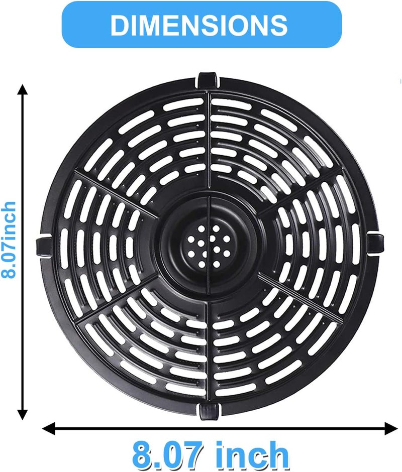 GXF Air Fryer Replacement Grill Pan for Ultrean Power Gowise Dash Chefman Cosori Nuwave 3.7QT, 4.0QT Air Fryers, Air Fryer Rack Replacement Parts Accessories Grill Crisper Plate Tray, Non-Stick - Image 2