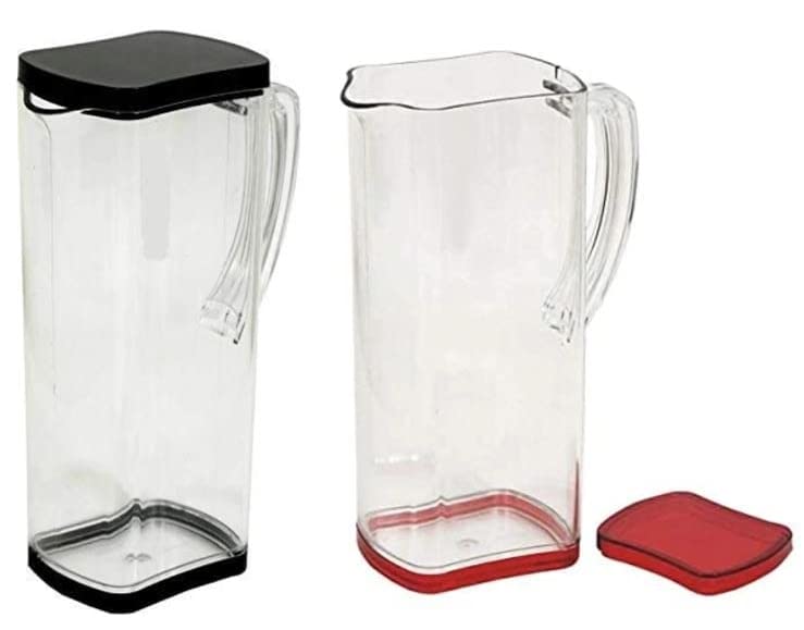 KD ZONE KD ZONE Unbreakable Water Jug Transparent Water Jug Juice Jug with Plastic Lid Plastic Water jug for Home use Milk Coffee Tea Juice Beer Jug 15 Liter Multicolor Set of 2 - Image 2