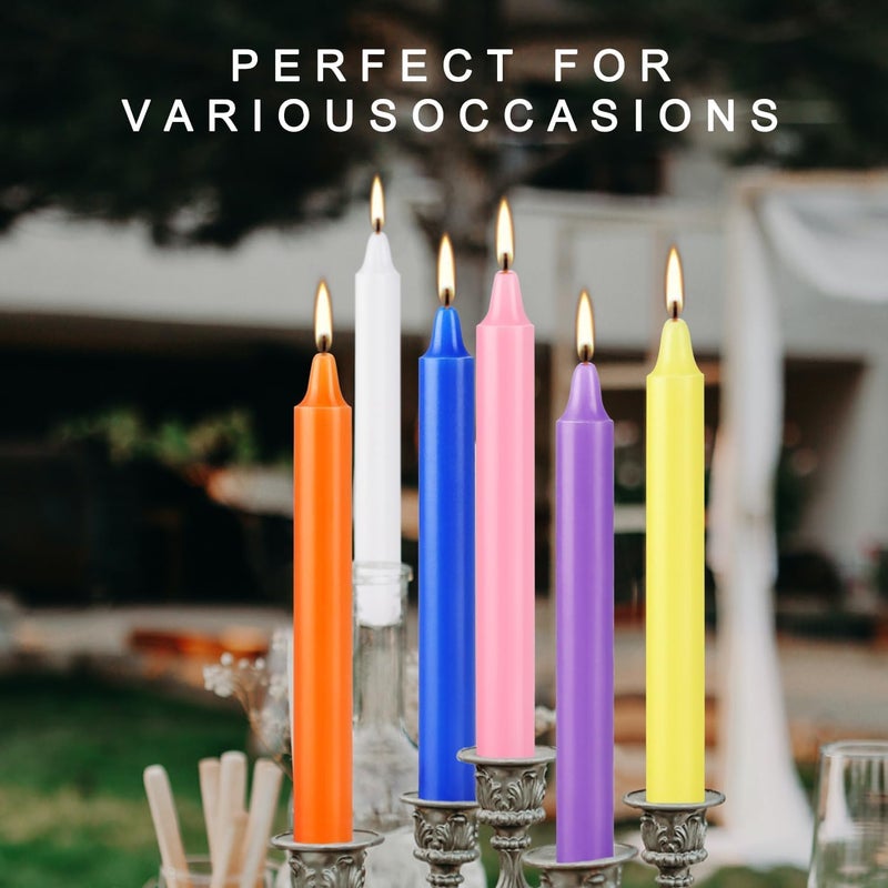 YOROXRG 40 Pack Spell Chime Candles-4 Inch Multi-Colored Taper Candles Sticks-for Home Decor Kitchen Decor Wedding Decoration-10 Colours - Image 5
