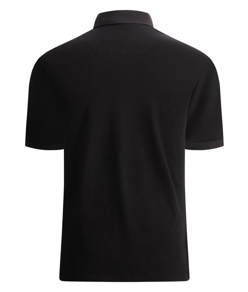 Alex Vando Mens Polo Shirts Short Sleeve Regular Fit Fashion Designed Shirt,Black,L - Image 2