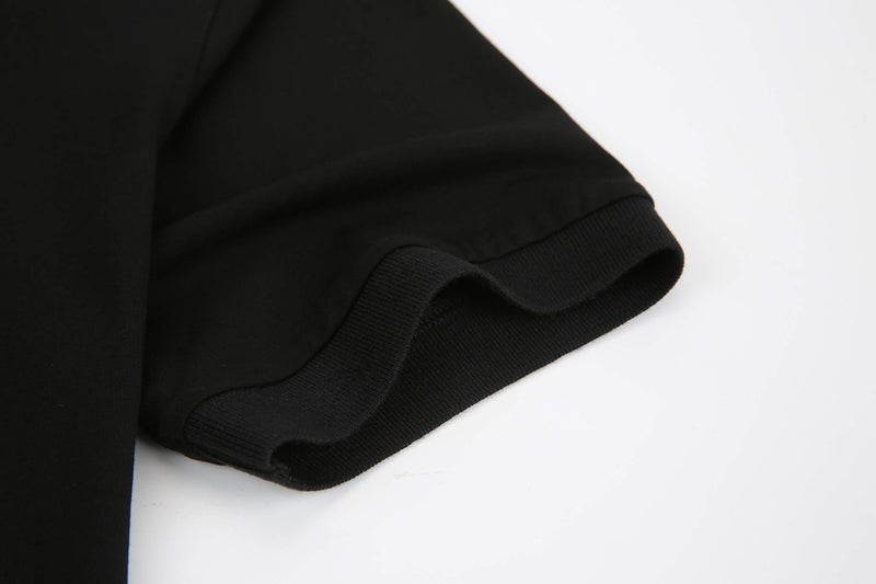 Alex Vando Mens Polo Shirts Short Sleeve Regular Fit Fashion Designed Shirt,Black,L - Image 4