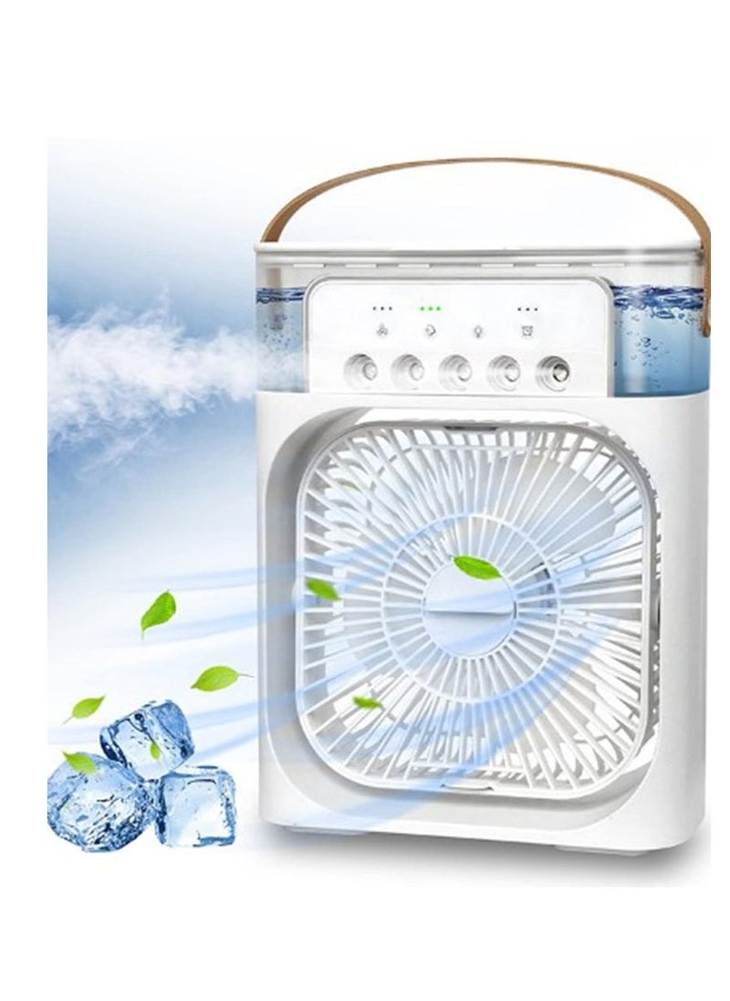 Raxoom Water Mist Spray Fan, 600ML Water Capacity Misting Fan USB Desktop Humidification Cooling Fan Desk Fan with Mist Spray Portable Misting Fan Water Cooled Fan for Home Office Camping  - Image 1