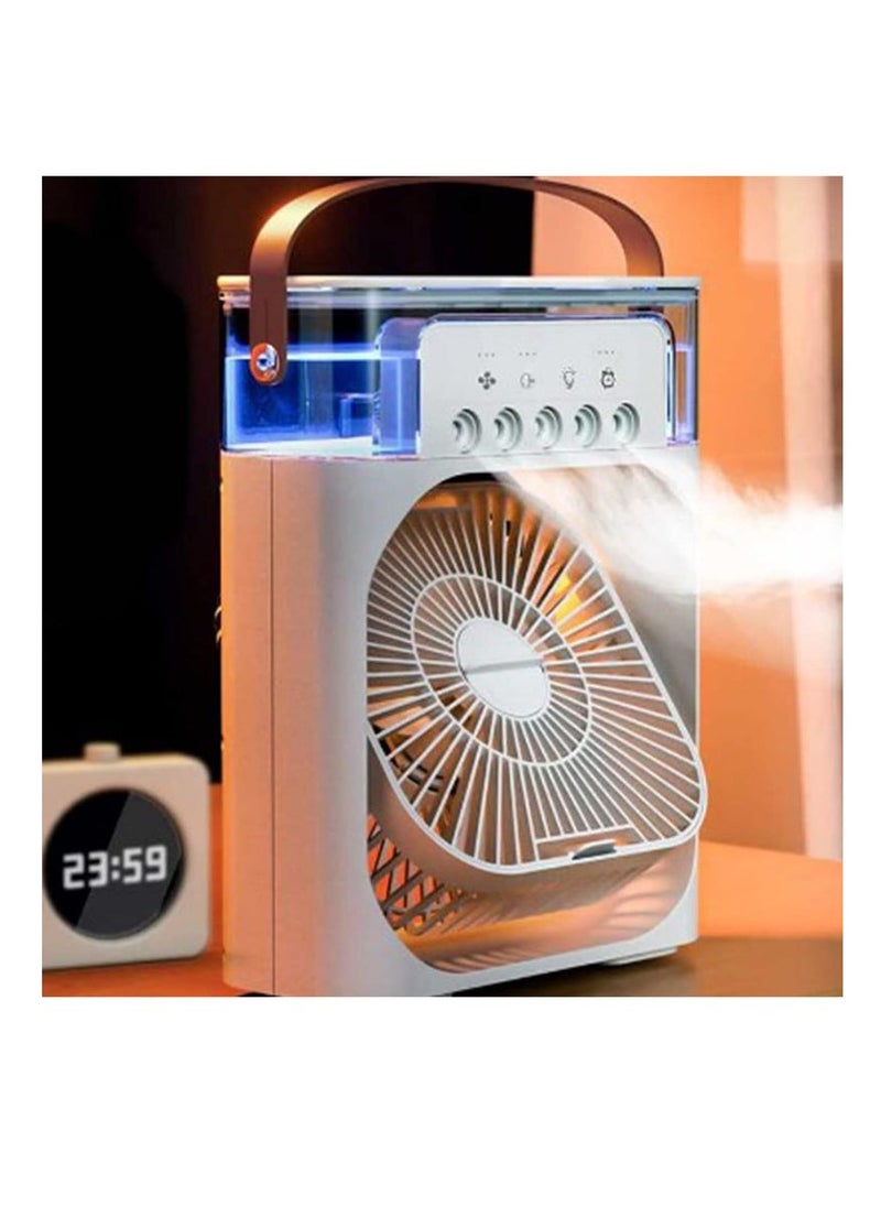Raxoom Water Mist Spray Fan, 600ML Water Capacity Misting Fan USB Desktop Humidification Cooling Fan Desk Fan with Mist Spray Portable Misting Fan Water Cooled Fan for Home Office Camping  - Image 2