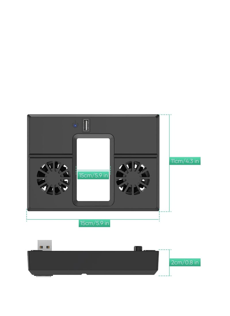 SYOSI - Cooling Fan Compatible with Xbox Series X Console, Dual Cooling Fan Back Fan Compatible with Xbox Series X, with 2 Cooling Fan and 1 USB Port - Image 1