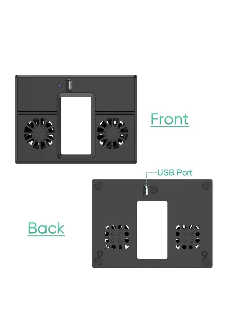 SYOSI - Cooling Fan Compatible with Xbox Series X Console, Dual Cooling Fan Back Fan Compatible with Xbox Series X, with 2 Cooling Fan and 1 USB Port - Image 1
