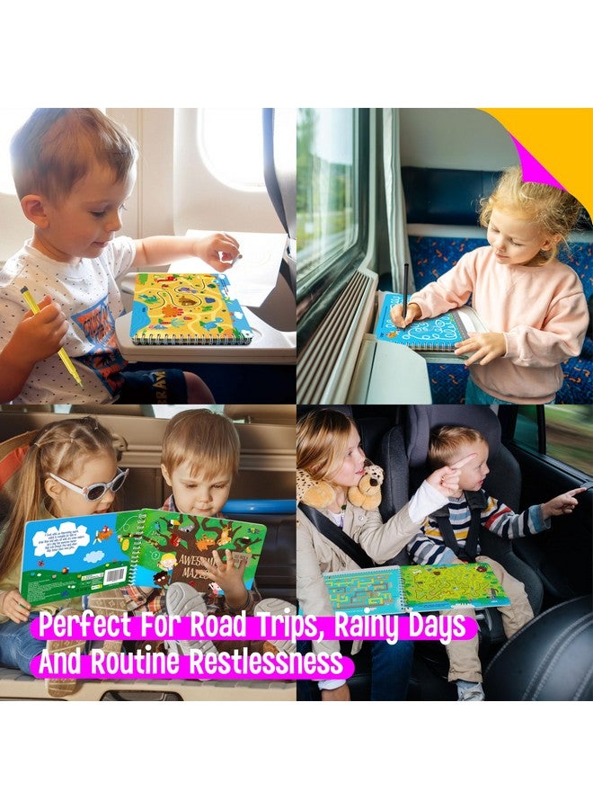 SpriteGru Dry Erase Mazes Game Pad, 30 Mazes Reusable & Erasable Book, Fun Brain Challenge Games Interesting Educational Toy And Learning Tool For Road Trip Airplane Travel - Image 4