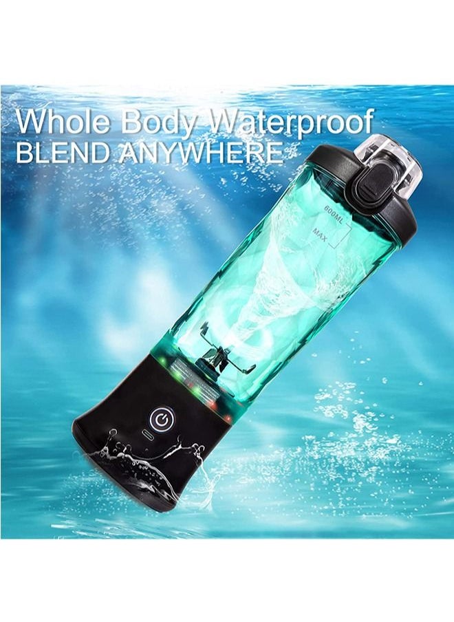 Zeemey - Portable Blender,270 Watt for Shakes and Smoothies Waterproof Blender USB Rechargeable with 20 oz BPA Free Blender Cups with Travel Lid. (Black) - Image 1