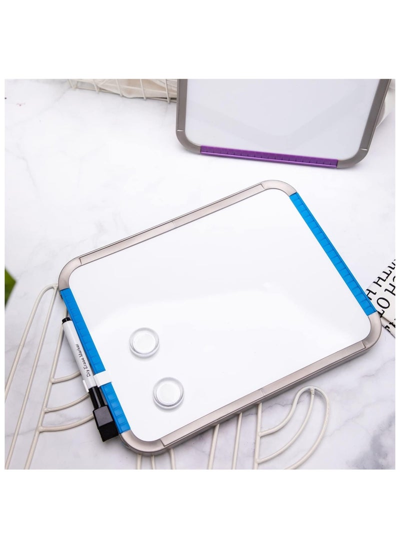 Deli A4 Size Magnetic Whiteboard With A Marker And Two Magnets Assorted Colours  - Image 3