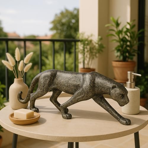 Xtore Beautiful Leopard Statue for Home Decor (Pack of 1, Dark Brown) - Image 3