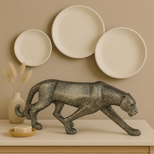 Xtore Beautiful Leopard Statue for Home Decor (Pack of 1, Dark Brown) - Image 1