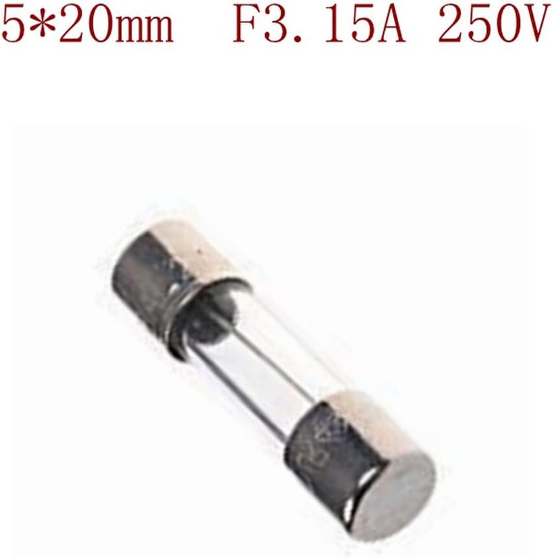 klarako 20x Fast Acting Quick Blow Glass Fuses 3.15 A Amp klarako20mm Length - Image 3