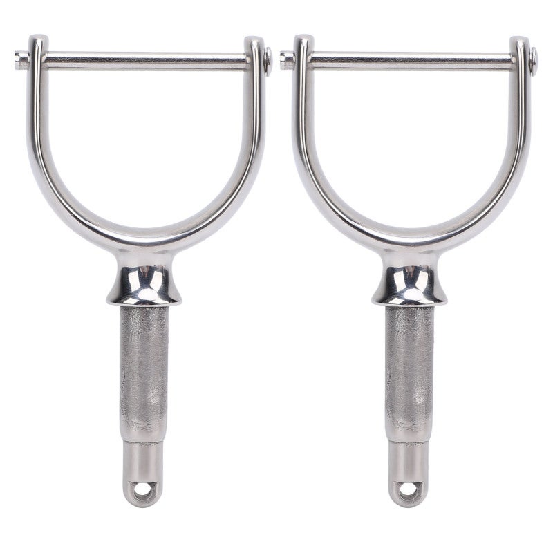 Stainless Steel Oarlock 1/2 Inch 316 Grade Shaft - Clamp On Rowlock for Small Boat Canoe Kayak Dinghy - Image 1
