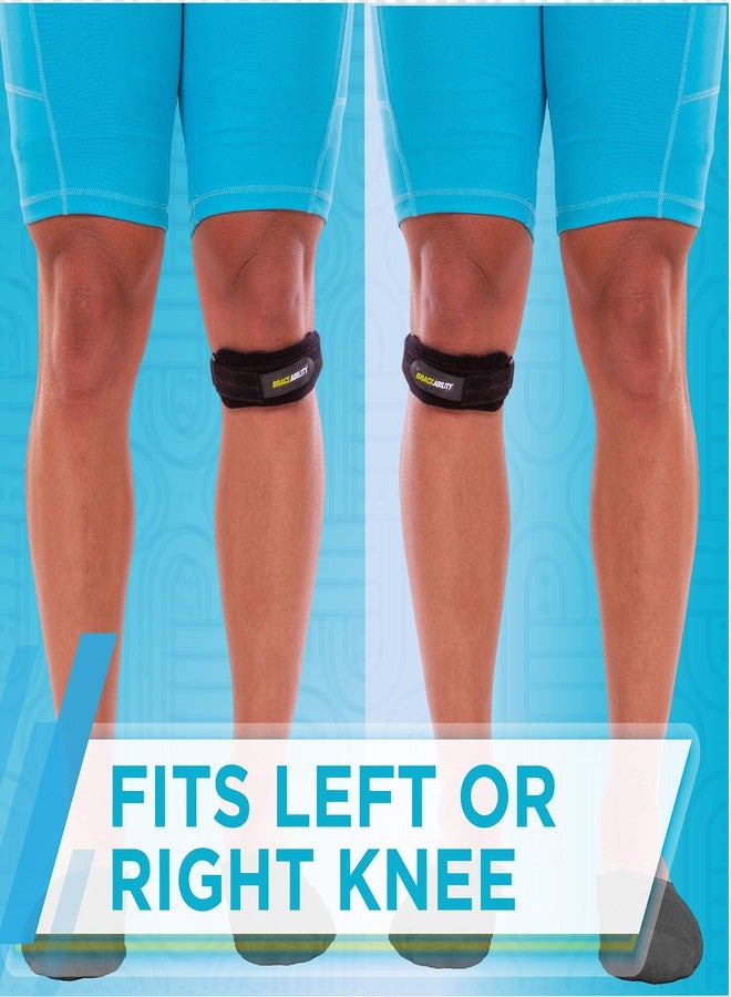 BraceAbility Neoprene Patella Tendon Knee Strap - Large Patellar Tendonitis Stabilizer Brace with Adjustable Band for Jumpers Knee, Osgood Schlatter, Basketball, Volleyball, Soccer (L), Knee Support - Image 5