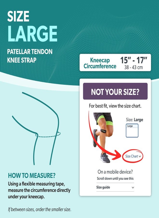 BraceAbility Neoprene Patella Tendon Knee Strap - Large Patellar Tendonitis Stabilizer Brace with Adjustable Band for Jumpers Knee, Osgood Schlatter, Basketball, Volleyball, Soccer (L), Knee Support - Image 2
