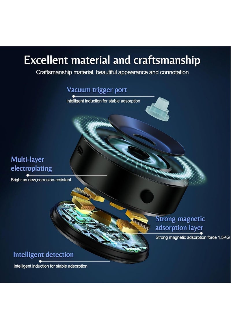 TIGER Suction Magnetic Phone Holder for Car – Vacuum Suction Phone Mount for Car – Magnetic Suction Car Phone Holder – Ideal for iPhone and All Smartphones – Cup Phone Holder for Secure, Hands-Free Use - Image 4