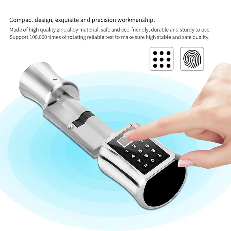 comfrt Fingerprint Password Lock, Smart Biometric Fingerprint Door Lock, Fingerprint Scanner, Password Coded Lock for Home/Office Security - Image 2