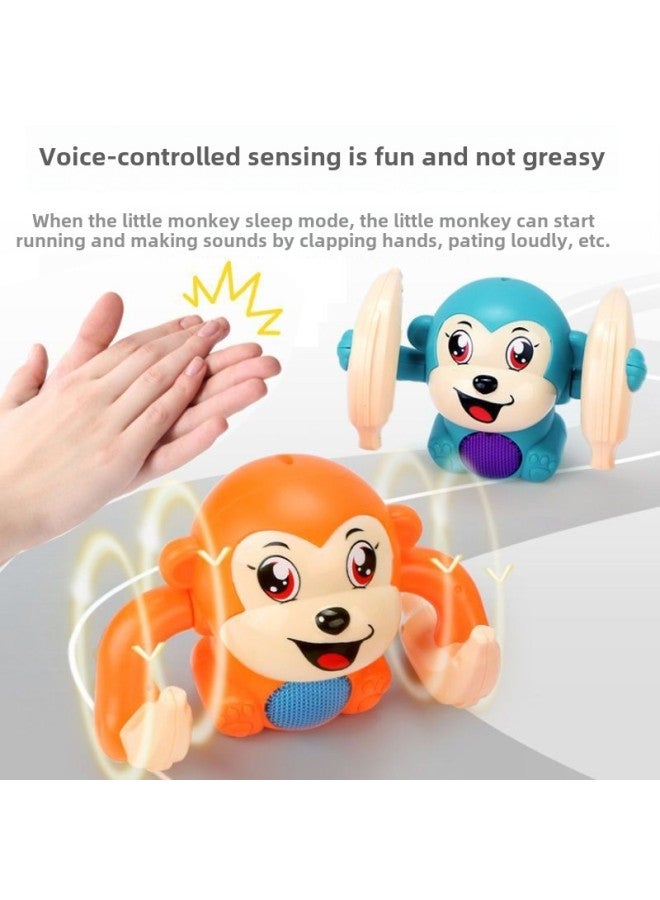 Baby Toy Baby 0-1 Soud Mots 3 Infants 6 Months Boys Girls Semi-Puzzle To Electric-Color:Turning Bucket Monkey (purple) - Image 4