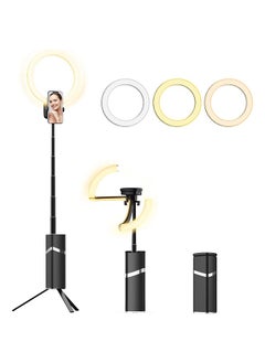 LENND Portable Ring Light with Stand, 4000mAh Battery Operated Cordless 10" Ring Light, Foldable Travel Ring Light, 79" Tripod Stand for Video Conference/Selfie/Live Stream/Makeup  - Image 1