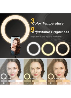 LENND Portable Ring Light with Stand, 4000mAh Battery Operated Cordless 10" Ring Light, Foldable Travel Ring Light, 79" Tripod Stand for Video Conference/Selfie/Live Stream/Makeup  - Image 4