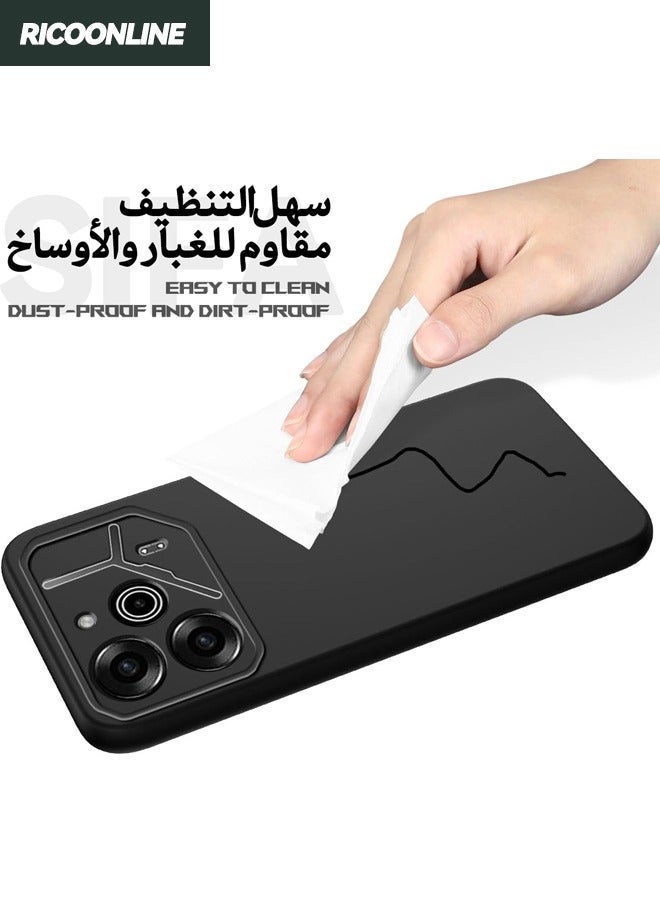 RICOONLINE غلاف TECNO Pove 6 Pro، غلاف هاتف سيليكون واقٍ لـ TECNO Pove 6 Pro 5G، غلاف رفيع وقوي يوفر حماية كاملة ومرنة لـ TECNO Pove 6 Pro 5G، أسود - Image 5