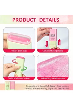 ibcccndc Blusher, Blush Stick, Blush Cream for Cheeks Eyes Lips,Blush in Natural with Waterproof Sweat-Resistant, Tinted Solid Stick with Long Lasting, Nude Makeup Multi-Use Color Stick Creamy Blush  - Image 5