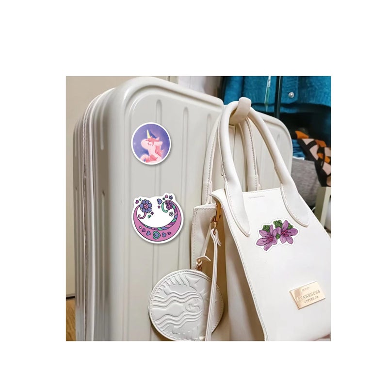 Barakah Cute Purple Stickers, Kawaii Waterproof Stickers Funny Aesthetic Stickers Water Bottles Laptop Stocking Stuffer Sticker Packs Purple Stickers Laptop Computer Stickers for Kids Teens Girls (100 Pcs) - Image 3
