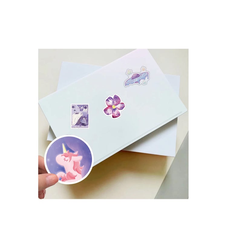 Barakah Cute Purple Stickers, Kawaii Waterproof Stickers Funny Aesthetic Stickers Water Bottles Laptop Stocking Stuffer Sticker Packs Purple Stickers Laptop Computer Stickers for Kids Teens Girls (100 Pcs) - Image 5