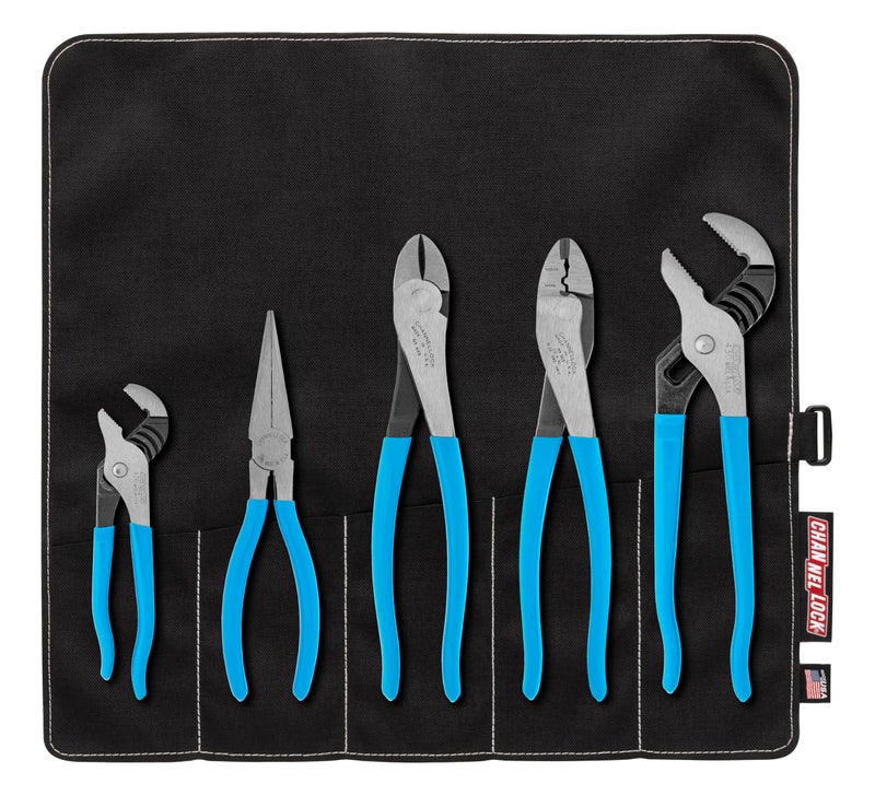 Channellock TOOL ROLL52 Plier Set with Tool Roll 5Piece