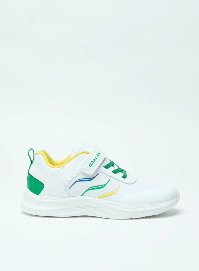 Oaklan by Shoexpress Panelled Walking Shoes with Hook and Loop Closure