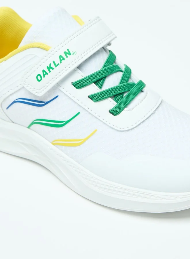 Oaklan by Shoexpress Panelled Walking Shoes with Hook and Loop Closure