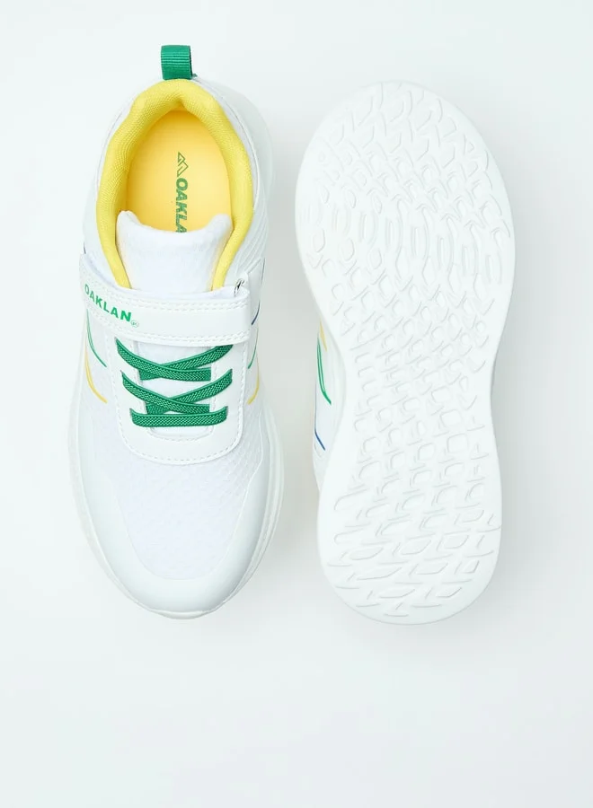Oaklan by Shoexpress Panelled Walking Shoes with Hook and Loop Closure