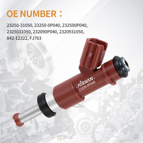 AISHAN Set of 6 Fuel Injectors 232090P040 Injector for Lexus ES350 RX350 for Toyota Camry Venza Sienna Avalon Highlander for RAV4 V6 35L 2325031050 232090P040 2320931050 84212322 FJ763 12 Holes - Image 3