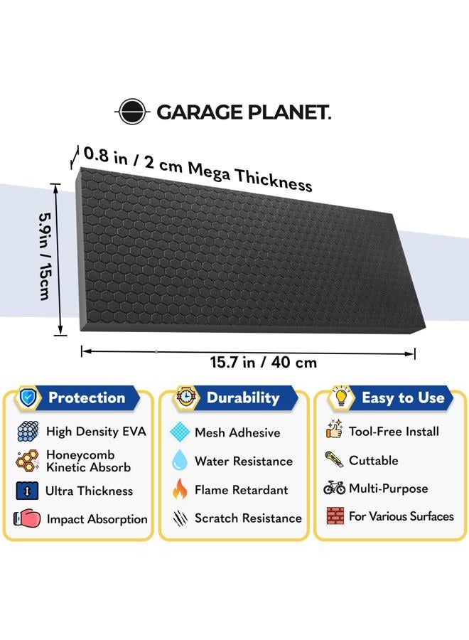 Garage Planet حامي جدار المرآب M2 لحماية باب السيارة، بدون أدوات، مصمم في أستراليا (أسود، عبوتان) - Image 2