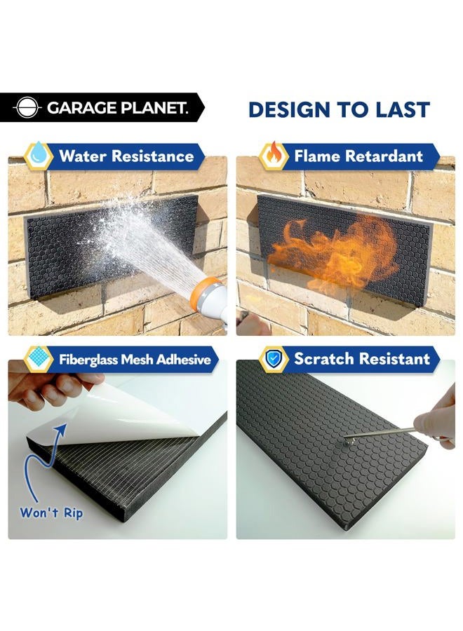 Garage Planet حامي جدار المرآب M2 لحماية باب السيارة، بدون أدوات، مصمم في أستراليا (أسود، عبوتان) - Image 5