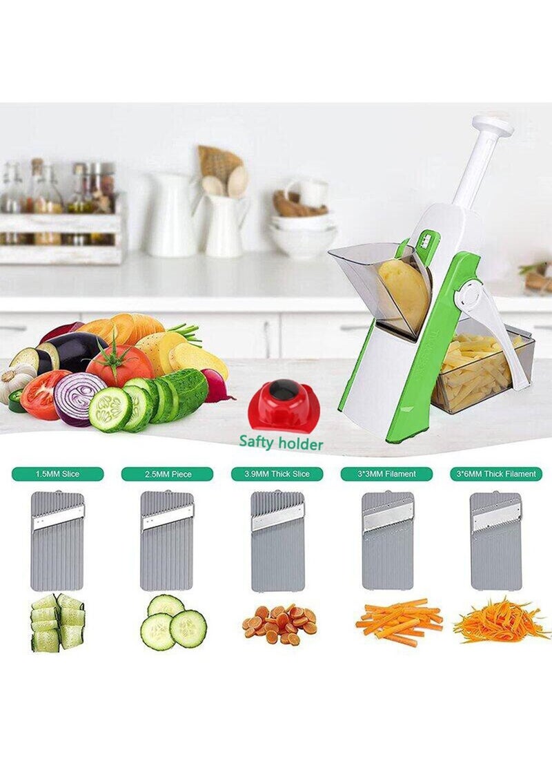 30 Cuts Different Of Thicknesses 1-8 Mm With Built-in Blades Slicer Vegetable Mandoline