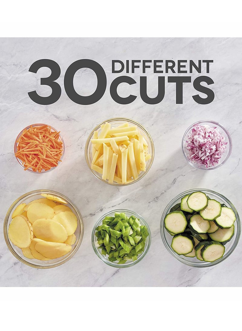 30 Cuts Different Of Thicknesses 1-8 Mm With Built-in Blades Slicer Vegetable Mandoline