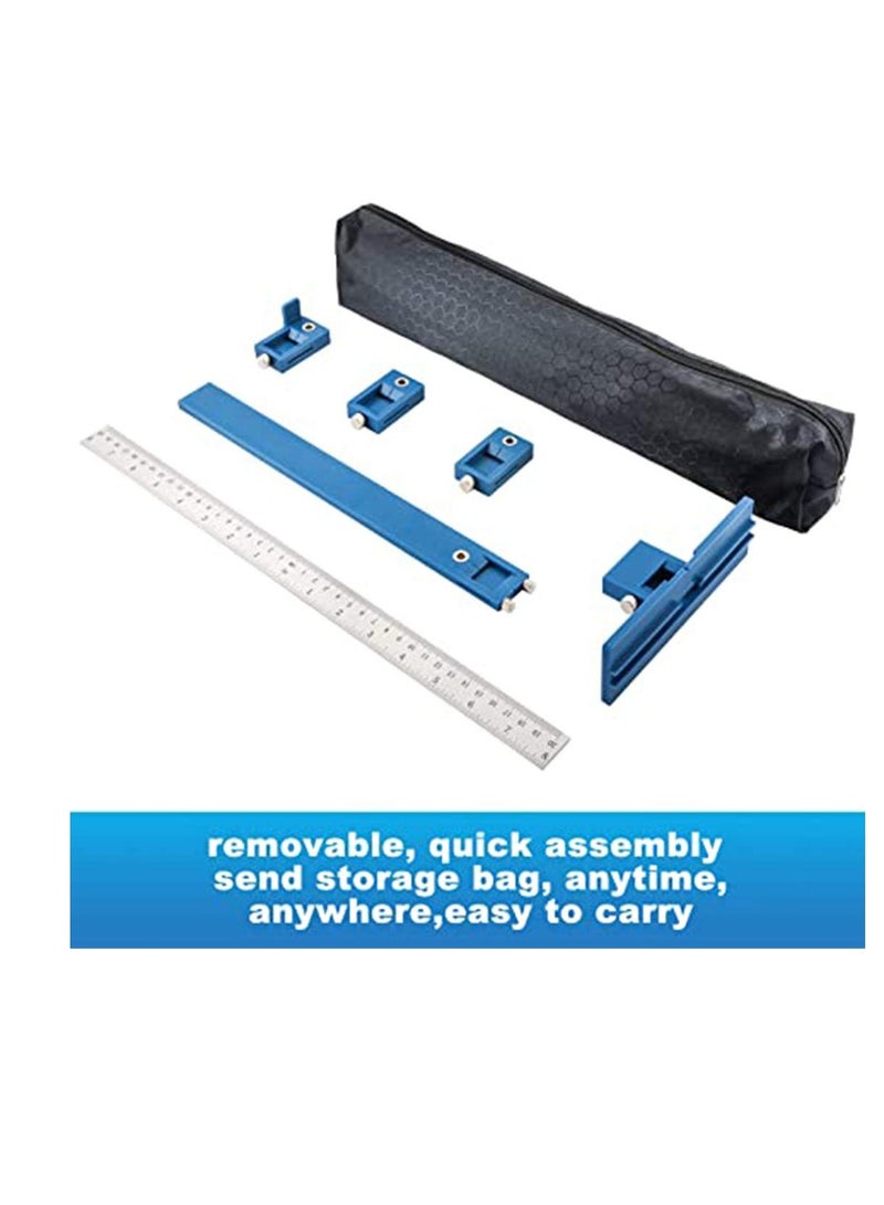 KASTWAVE Cabinet Hardware Jig Tool - Adjustable Punch Locator Drill Template Guide Wood Drilling Dowelling Guide, for Installation of Handles Knobs on Doors and Drawer - Image 3