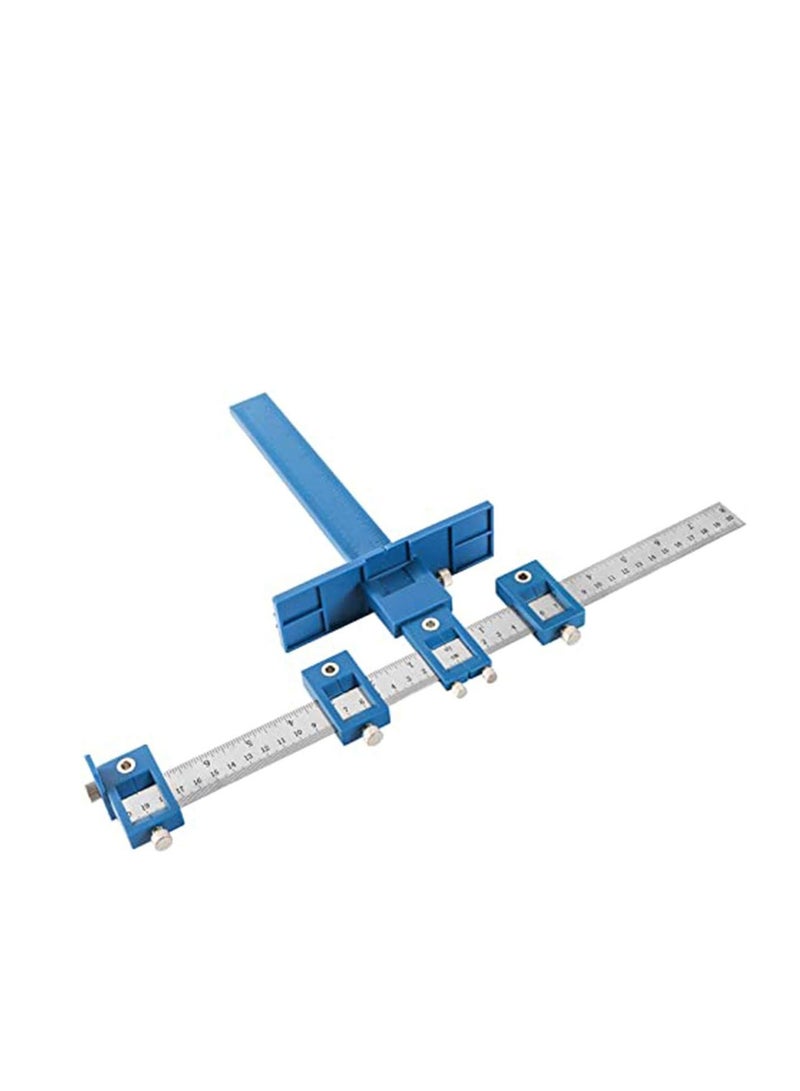 KASTWAVE Cabinet Hardware Jig Tool - Adjustable Punch Locator Drill Template Guide Wood Drilling Dowelling Guide, for Installation of Handles Knobs on Doors and Drawer - Image 1