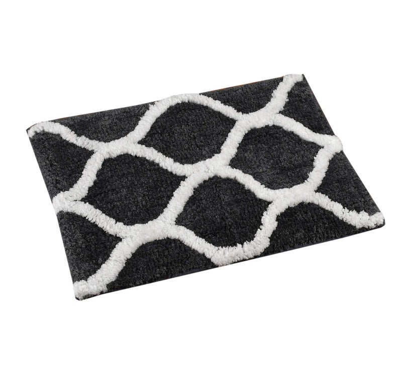 AEROHAVEN™ Glorious Super Soft Microfiber Designer Anti Slip Bathmat (Grey, 40 x 60 cm) - Image 2