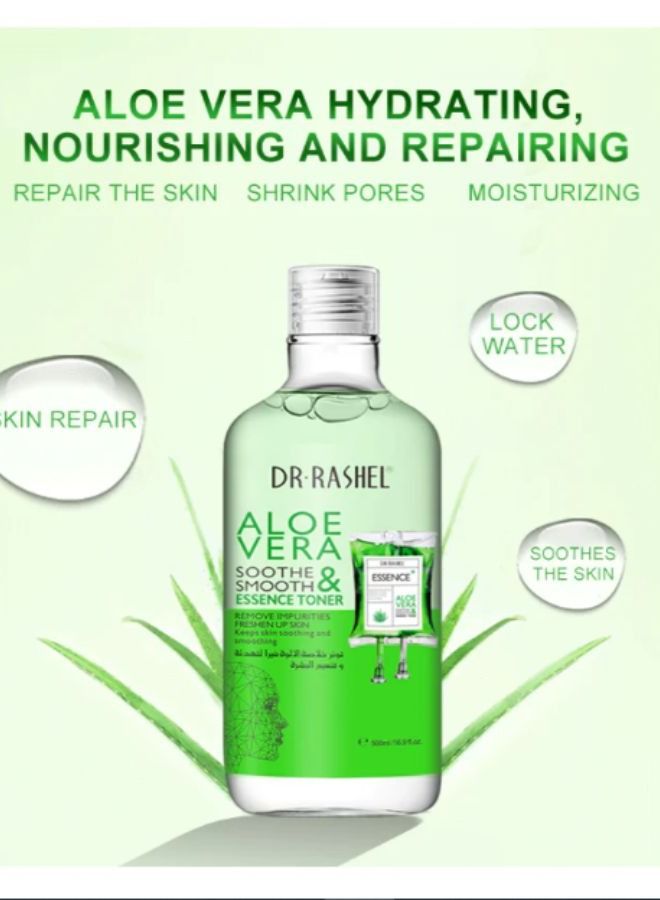RASHELL Aloe Vera Soothe And Smooth Essence Toner Green - Image 2