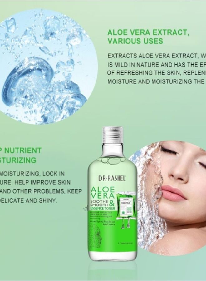 RASHELL Aloe Vera Soothe And Smooth Essence Toner Green - Image 3