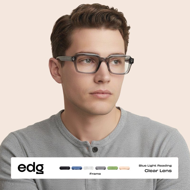 OPULIZE EDG Blue Light Blocking Reading Glasses for Women Men,Anti-reflective Anti-Glare Computer & Gaming Lenses,Vintage Rectangular Frame,UV & Eyestrain Protection,Black Clear +1.50 (Pack of 2) - Image 3