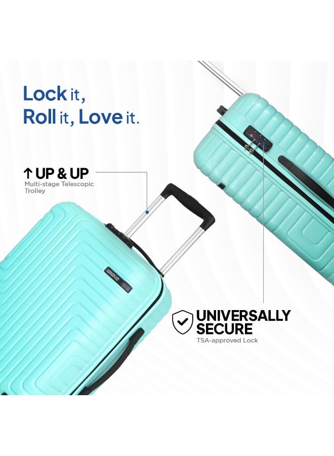 American Tourister Ivy Nxt 55CM Small 4 Spinner Wheels Hard Luggage Polycarbonate Cabin Trolley Bags for Travel with Mounted TSA Lock for Unisex - Pale Turq,Turquoise - Image 2