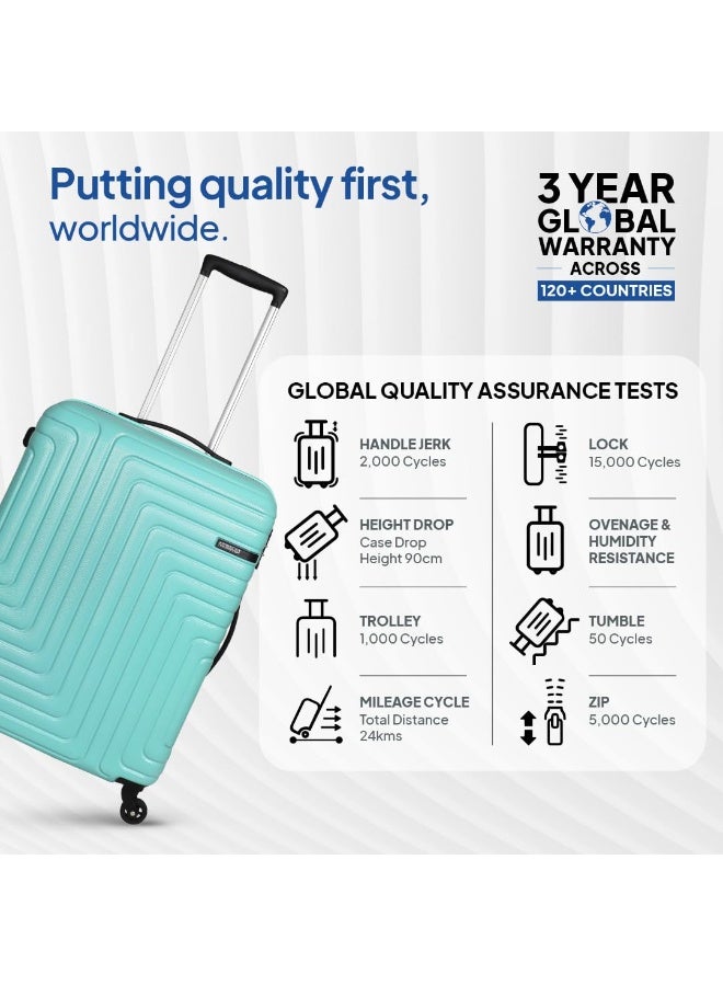 American Tourister Ivy Nxt 55CM Small 4 Spinner Wheels Hard Luggage Polycarbonate Cabin Trolley Bags for Travel with Mounted TSA Lock for Unisex - Pale Turq,Turquoise - Image 4