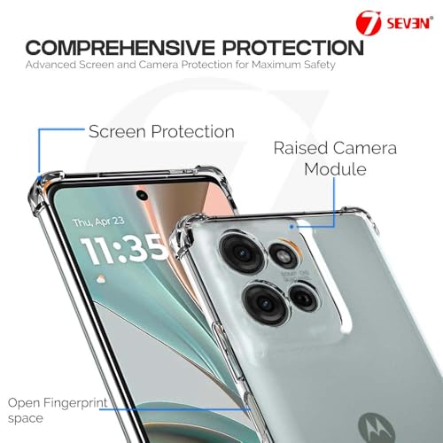 7-Seven 7SEVEN® Back Cover for Motorola G75 5G Transparent Mobile Back Case Shock Proof Design Camera Edges Protection Crystal Clear Phone Case Silicon Soft TPU and Flexible Bumper Phone Cover - Image 3
