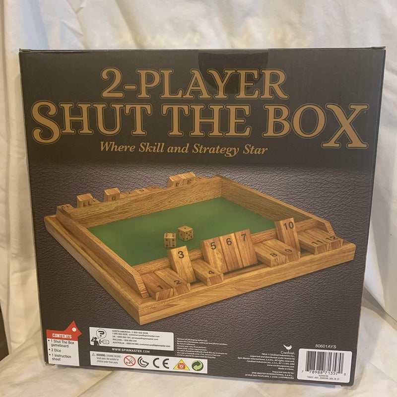 Spin Master Games Cardinal 6040879 Two-Player Wood Shut The Box Game (4 Piece), Multicolor, One Size - Image 2