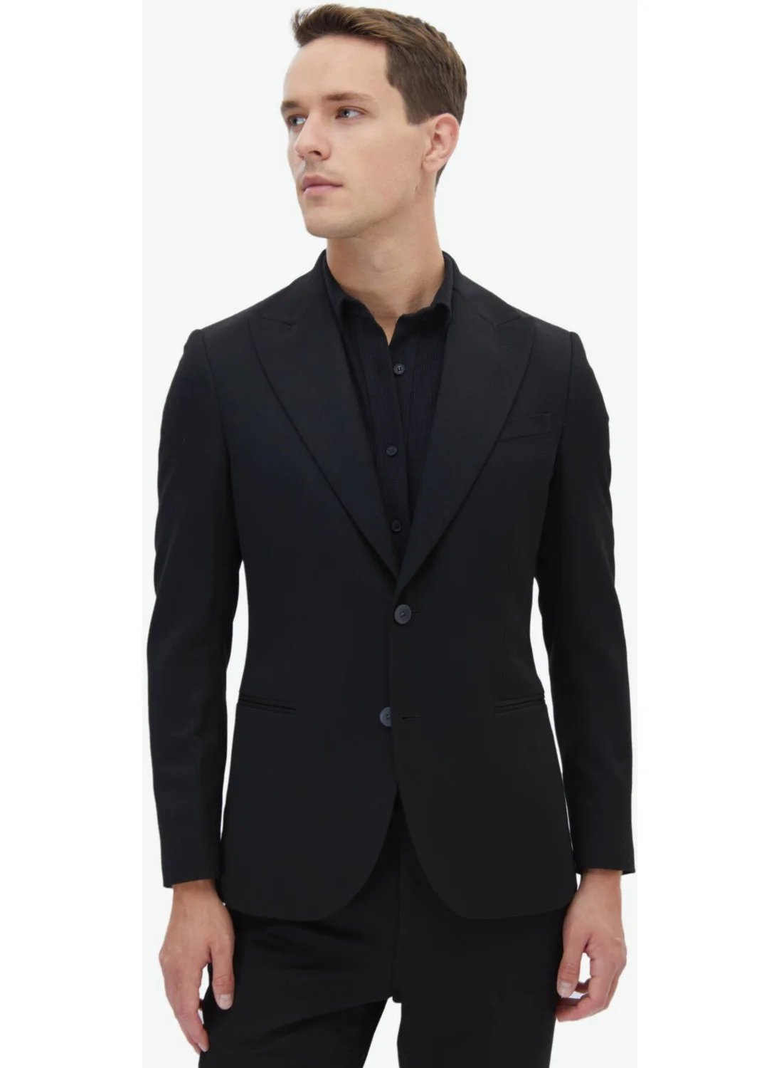 كيب Black Plain Slim Fit Suit